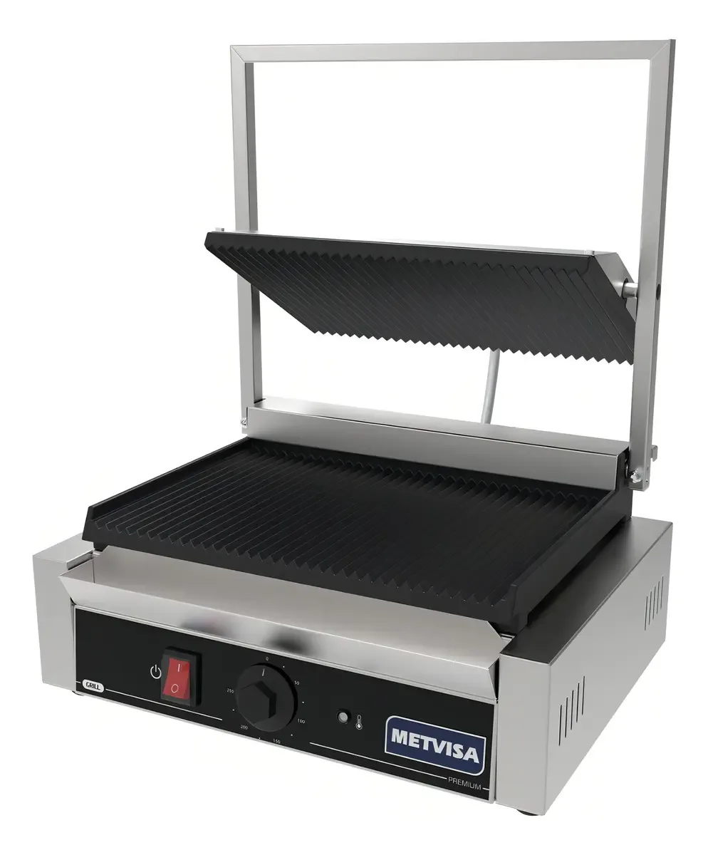 Grill Panini Sanduicheira Metvisa Inox 24cm Metvisa